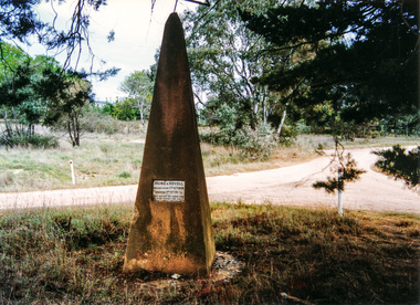 Photograph, Hume and Hovell Monument, near Lake Nillachootie, Barjarg, Spring Excursion, Hume and Hovell's 1824 expedition (Part 2), 26 October 1997, 26/10/1997