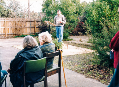 Photograph, Russell Yeoman, Society Secretary, Opening Ceremony of Local History Centre, 728 Main Road, Eltham, Sunday 12 July 1998, 12/07/1998