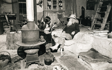 Photograph, Jack Gittins (W.J. Gittins & Associates), Neil Douglas at home on his property at Bend of Islands, 1980s, 1980s