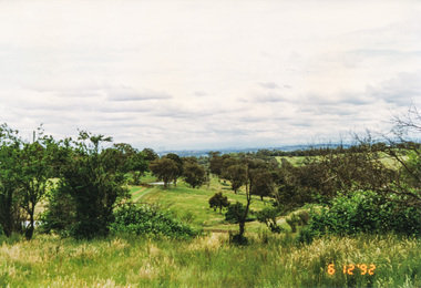 Photograph, Looking back through Pretty Hill from Kangaroo Ground, 6 December 1992, 06/12/1992