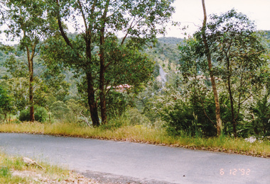 Photograph, Pigeon Bank Road from Menzies Road, Kangaroo Ground, 6 December 1992, 06/12/1992