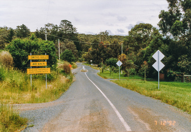 Photograph, Smiths Gully Road looking west near Joyce Road, Smiths Gully, 7 December 1992, 07/12/1992