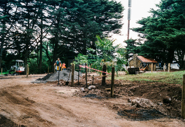 Photograph, Driveway refurbishment, War Memorial Tower, Kangaroo Ground