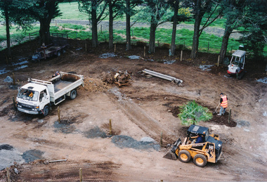 Photograph, Refurbishment of parking area on northwest section of park, War Memorial Tower, Kangaroo Ground
