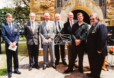 Photograph, The Advisory Committee of the Park and Tower, Rededication Ceremony, War Memorial Tower, Kangaroo Ground. 8 November 2001, 08/11/2001