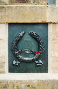 Photograph, Bronze plaque for the Korea (1950-1953) and Borneo (1962-1966) conflicts, War Memorial Tower, Kangaroo Ground