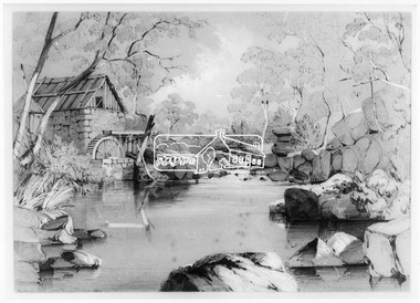 Photograph, George Alexander Gilbert 1815-1877, Anderson's Mill on the River Plenty, 1849