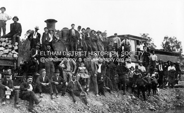 Photograph, First steam train to Hurstbridge