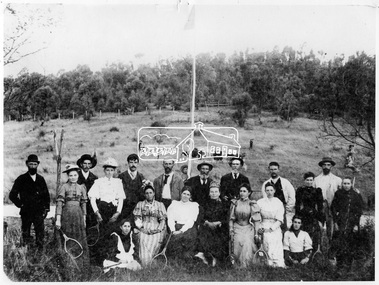 Photograph, Tennis party at the Hurst property, 1890