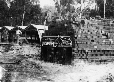 Photograph, Hand made bricks at Hurstbridge