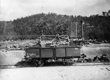 Photograph, Hurstbridge. Beside Railway Station, 1916