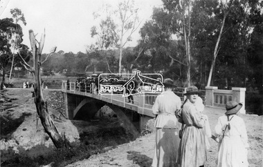 Negative - Photograph, Opening of the new bridge at Hurstbridge, 1917