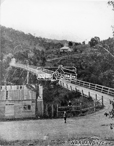 Negative - Photograph, Warrandyte Bridge over River Yarra, c.1910
