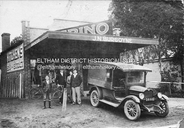 Negative - Photograph, J.N. Burgoyne’s store, Main Road, Eltham, Vic, c.1930
