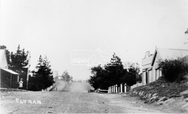 Photograph, Eltham - Main Road. Looking south. Henry Street on left