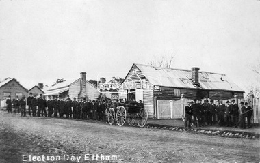 Negative - Photograph, Tom Prior, Election Day, Eltham, 4 June 1907