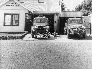 Photograph, George W. Bell, Eltham Fire Station, east side of Main Road, c.Jan 1964