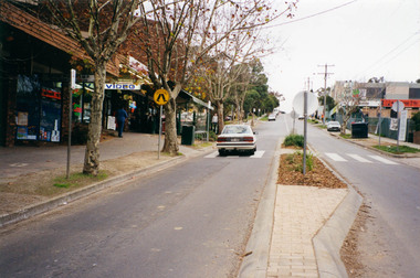 Photograph, Margaret Ball, Looking east up Arthur Street from Main Road, Eltham, c.June 1999, 1999