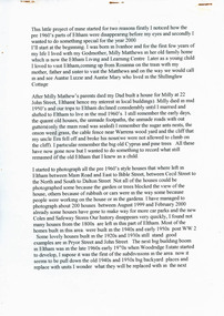 Document, Margaret Ball, Background information to the Margaret Ball (Pre 1960s Houses) Collection Bicentennial Project, 2000