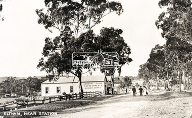 Negative - Photograph, Eltham, Main Road near station, c.1910