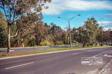 Photograph, Eltham Lower Park viewed from intersection of Main Road and Falkiner Street, Eltham, c.May 2001