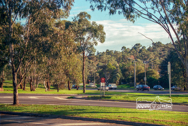 Photograph, Looking northwest along Main Road from Fitzsimons Lane roundabout, Eltham, c.May 2001