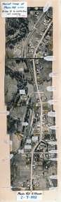 Photograph, Aerial map of Main Road, Eltham from Bridge Street to Wattletree Road, 2 July 1951, 1951