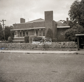 Negative - Photograph, Peter Bassett-Smith (poss), Shire of Eltham Office and Hall, cnr Main Road and Arthur Street, Eltham, c.1961