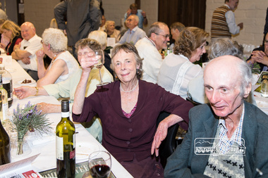 Photograph, Peter Pidgeon, Sue Law, 4th Society President (1985-1992) and David Johns, Society Treasurer/Membership Secretary (2006-curr.) and Committee member, 2710/2017