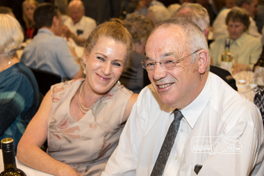 Photograph, Peter Pidgeon, Alison Delaney, Society Committee member and husband Wal Delaney, 2710/2017