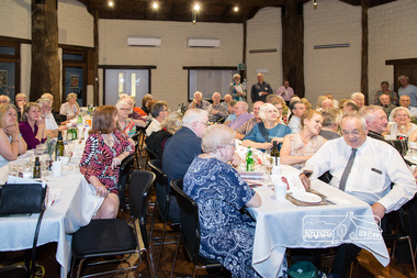 Photograph, Peter Pidgeon, Jim Connor conducts an auction of three very special and locally significant books. Our thanks to the very generous winning bidders, 2710/2017