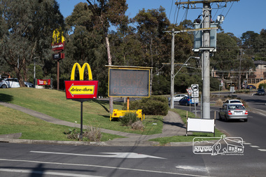 Photograph, Peter Pidgeon, McDonalds Restaurant, cnr Bridge Street and Bolton Street, Eltham, during Bolton Street upgrade, 13 November, 2017, 13/11/2017