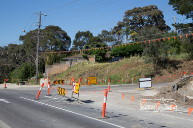 Photograph, Peter Pidgeon, Intersection with Pedersen Way, Bolton Street upgrade, Eltham, 13 November, 2017, 13/11/2017