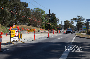 Photograph, Peter Pidgeon, Intersection with Brougham Street, Bolton Street upgrade, Eltham, 13 November, 2017, 13/11/2017