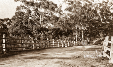 Photograph postcard, On the road to Eltham, 1919