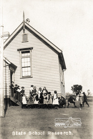 Photograph postcard, State School, Research, c.1910