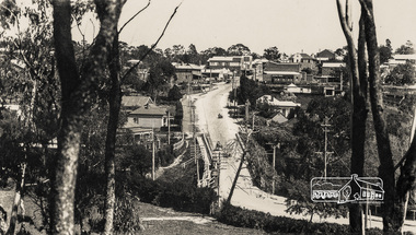 Photograph postcard, Main Road, Greensborough