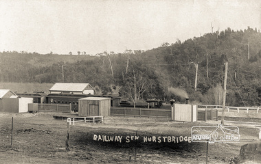 Photograph postcard, Railway Station, Hurstbridge