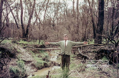 Photograph, Russell Yeoman, Construction of fire access on Gumtree Road, Research, by Army Reserve Engineers under command of Captain Bill Oakley, c.1966, 1966c