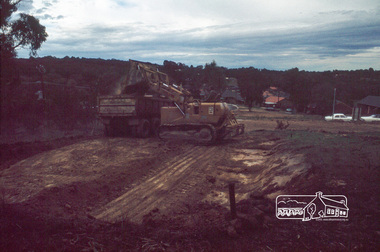 Photograph, Excavation of garage, 1979