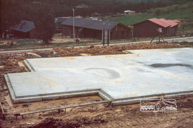 Photograph, Concrete slab from backyard