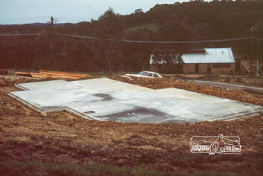 Photograph, Concrete slab from north elevation