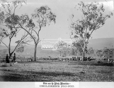 Photograph, Fred Kruger, View near the Plenty Mountains. Children's Picnic, 1880