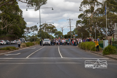 Photograph, The head of the march by some 3,000 people, Save Community Reserves Rally, Main Road, Eltham, 4 March 2018, 4/3/2018
