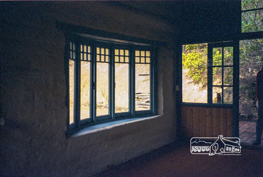 Photograph, Gayle Blackwood, Alistair Knox designed mudbrick  home, rural area Nillumbik