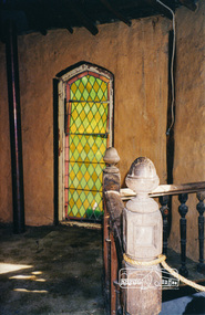 Photograph, Gayle Blackwood, Tower at back of mudbrick house, possibly St Andrews area