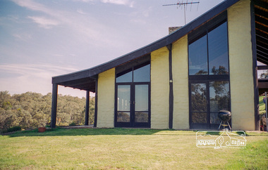 Photograph, Gayle Blackwood, Alistair Knox designed mudbrick  home, rural area Nillumbik