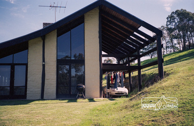 Photograph, Gayle Blackwood, Alistair Knox designed mudbrick  home, rural area Nillumbik