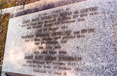 Photograph, Morrison; Eltham cemetery, August 2007, 2007