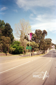 Photograph, Looking south along Main Road, Eltham near Elsa Court, c.October 1990, 1990